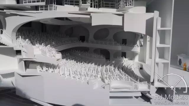 ▲戲曲中心概念模型的大廳內(nèi)部。