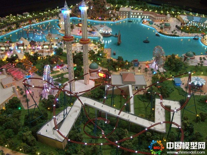 游樂場設備演示沙盤模型，燃氣安全事故演示沙盤模型