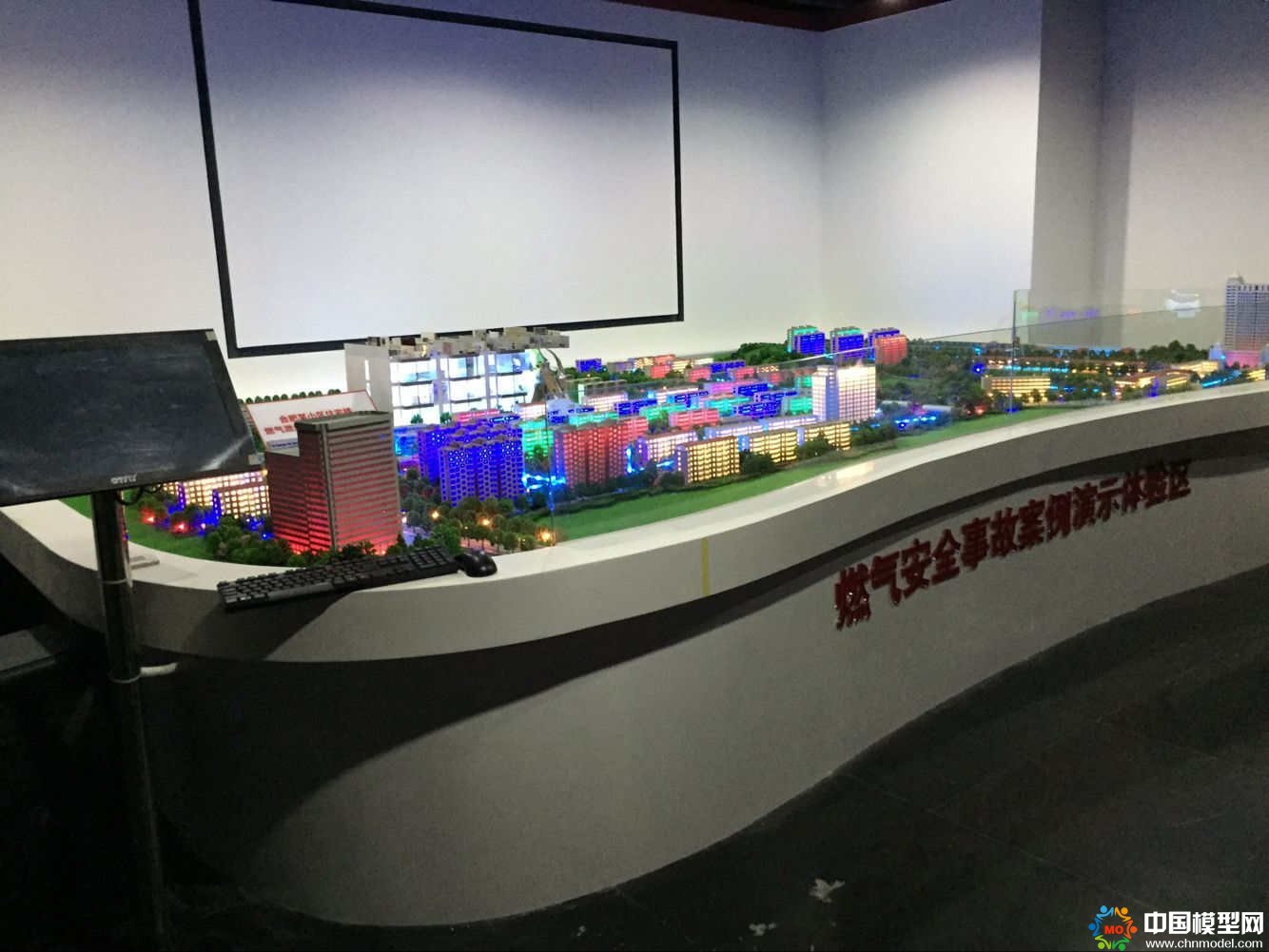 游樂場設備演示沙盤模型，燃氣安全事故演示沙盤模型