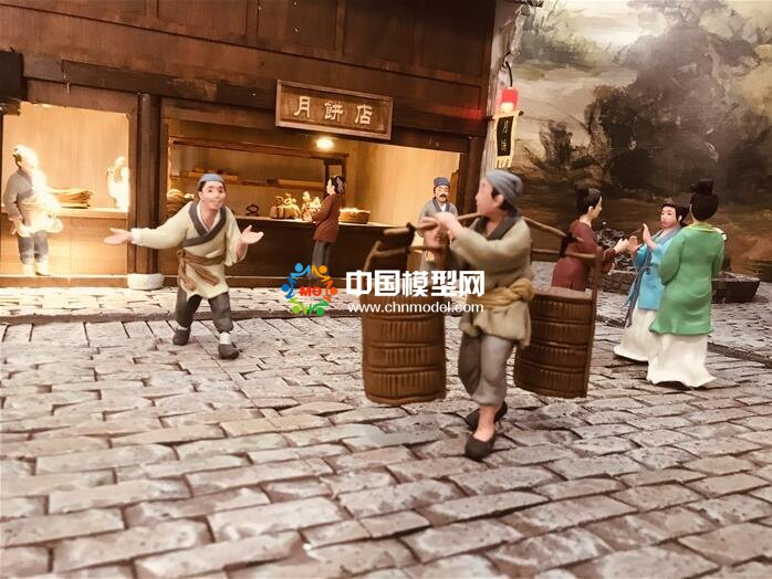 超逼真的場景微縮老街沙盤模型