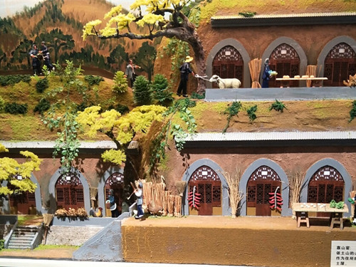 陜北農(nóng)家窯洞微縮場景模型