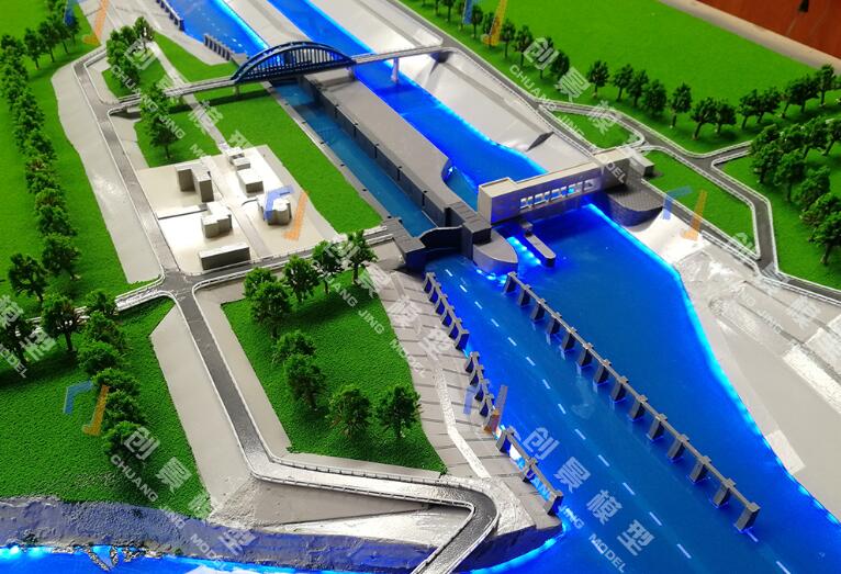 河道復(fù)航工程沙盤(pán)模型