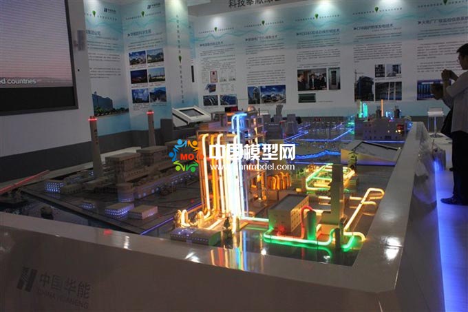 華能電廠沙盤(pán)模型，火電廠模型，發(fā)電廠沙盤(pán)