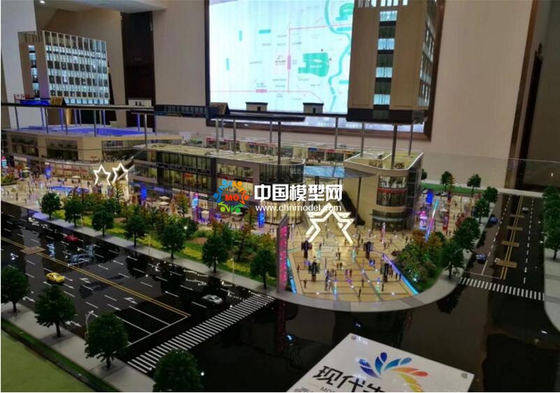 現(xiàn)代生活廣場沙盤模型