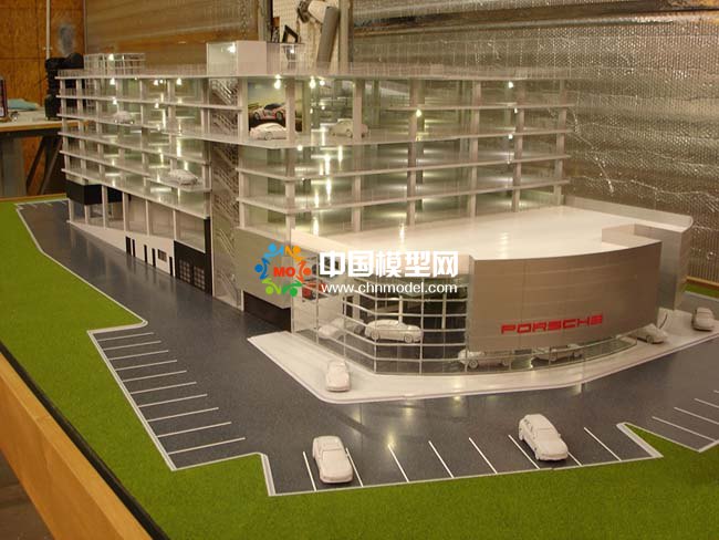汽車展館沙盤模型，汽車展廳4S店沙盤模型