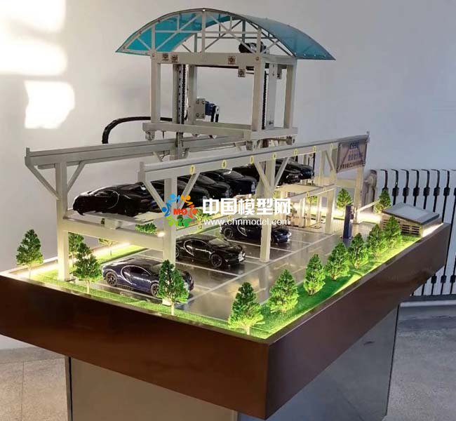智慧停車立體升降車庫沙盤模型