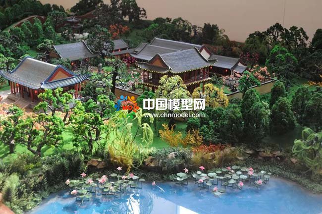 圓明園場景復(fù)原建筑沙盤模型
