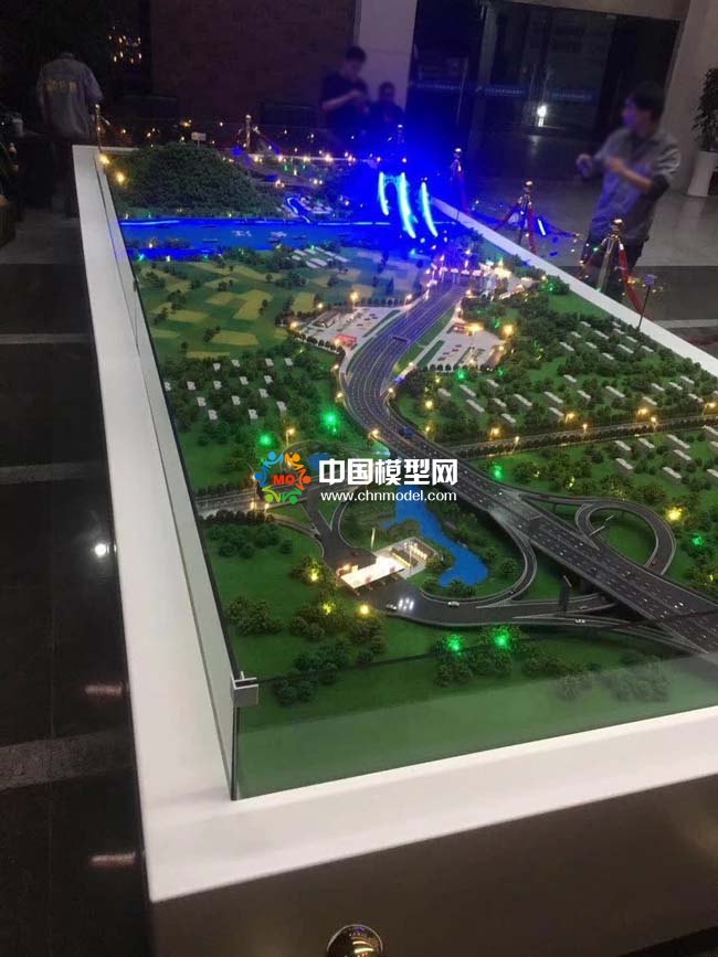 高速公路沙盤，橋梁隧道沙盤模型