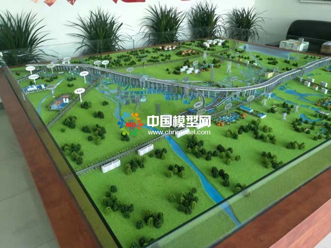 高速公路沙盤，橋梁隧道沙盤模型