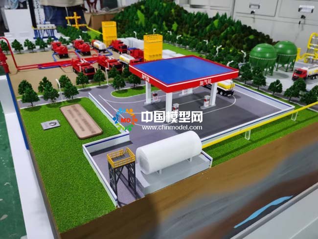 天然氣開(kāi)采流程作業(yè)運(yùn)輸加氣站沙盤(pán)模型