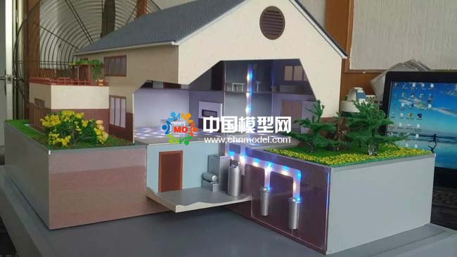 空氣能地暖系統(tǒng)沙盤(pán)模型