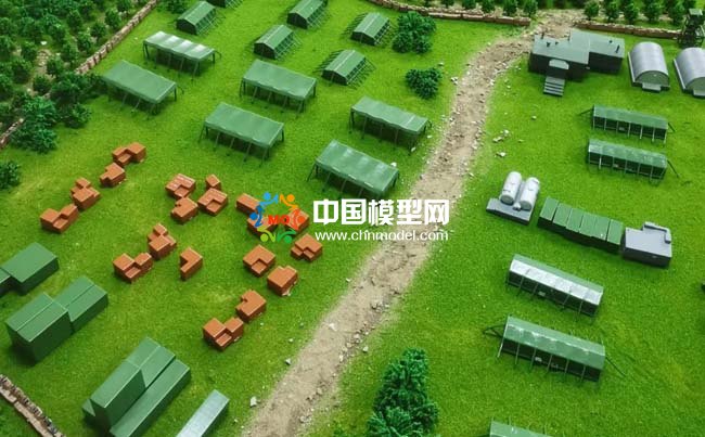 部隊訓(xùn)練營地沙盤模型