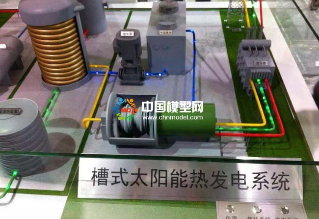 槽式太陽能熱發(fā)電系統(tǒng)沙盤模型