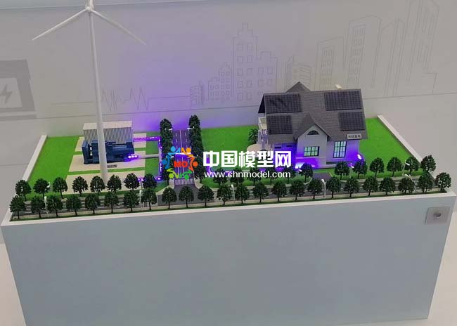 別墅風(fēng)光儲(chǔ)微電網(wǎng)發(fā)電系統(tǒng)沙盤模型