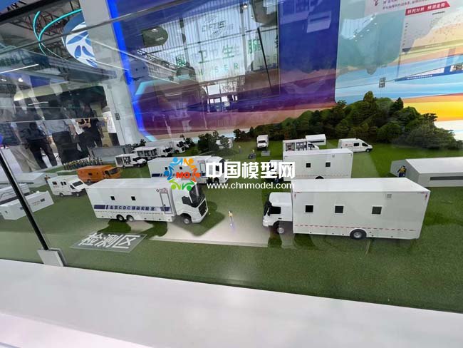疾病預防衛(wèi)生應急車輛沙盤模型