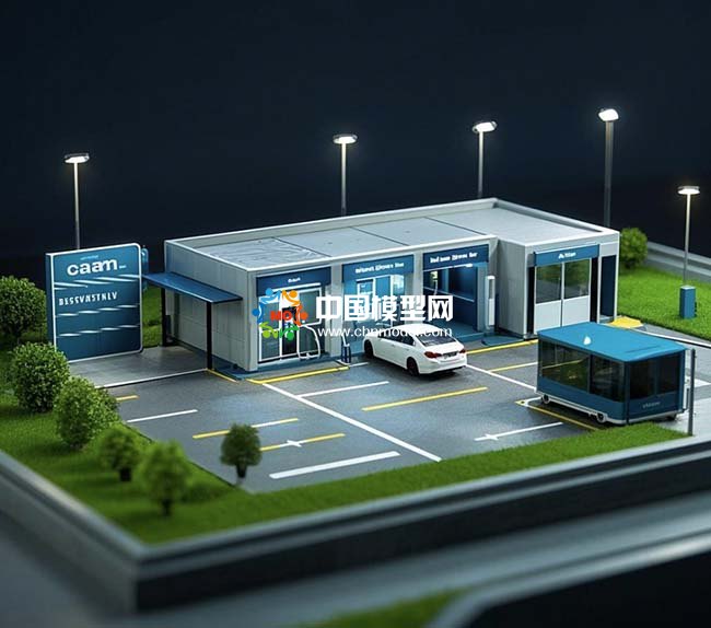 換電站沙盤模型，生動(dòng)展現(xiàn)換電站全貌